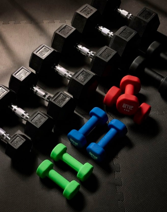 GetUp Neoprene Dumbbell - 2 Piece Set - Various Weight - Pink - 1 kg